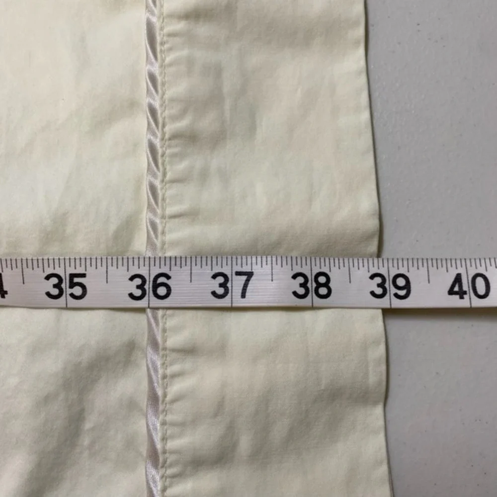 Vtg DreamFit Pillowcase 100% Cotton King Size Made in USA Cream‎ Ivory Piping